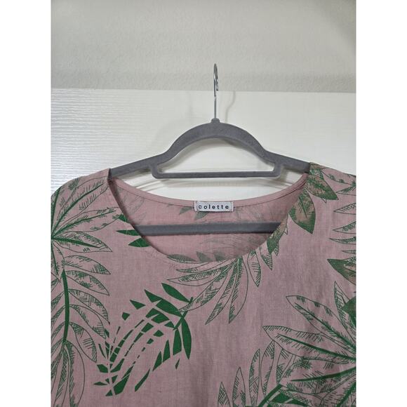 Colette 100% Linen Italy Lagenlook Pockets Oversized Shift Dress One Size S-XL - Picture 4 of 13